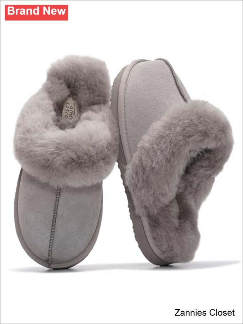 ✨ Project Cloud Genuine Leather Fur-Lined Clog Slippers for Women